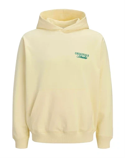 Jack&Jones - JORNorrebro Typo Back Sweat Hoodie - Pastel Yellow 
